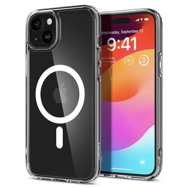 Spigen iPhone 15 Plus Deksel Ultra Hybrid MagFit Hvit