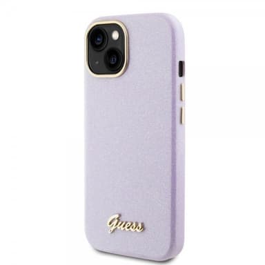 Guess iPhone 15 Deksel Full Glitter Wrapped Lilac