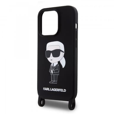 Karl Lagerfeld iPhone 15 Deksel Ikonik Crossbody Svart