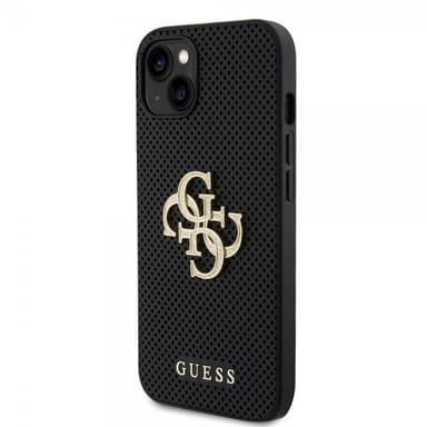 Guess iPhone 15 Deksel Perforated Glitter Svart