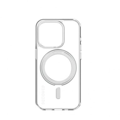 Decoded iPhone 15 Pro Deksel Recycled Plastic Transparant Loop Stand Back Cover Klar