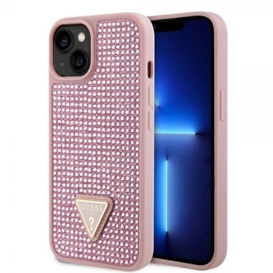 Guess iPhone 15 Deksel Rhinestone Rosa