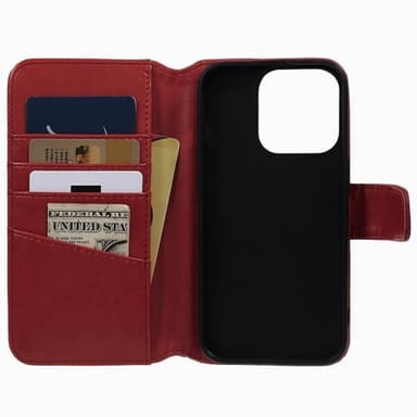 Nordic Covers iPhone 15 Pro Max Etui Essential Leather Poppy Red