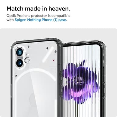 Spigen Nothing Phone (1) Linsebeskyttelse GLAS.tR EZ Fit Optik Pro 2-pakning Silver