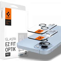 Spigen iPhone 14/iPhone 14 Plus Linsebeskyttelse GLAS.tR EZ Fit Optik Pro BlÃ¥ 2-pakning
