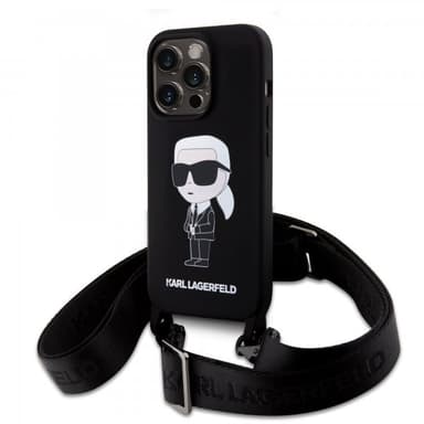 Karl Lagerfeld iPhone 15 Deksel Ikonik Crossbody Svart