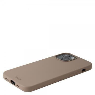 Holdit Silicone iPhone 15 deksel (mochabrun)
