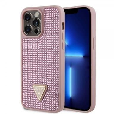 Guess iPhone 15 Pro Max Deksel Rhinestone Rosa