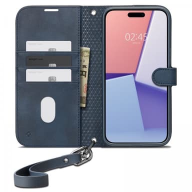 Spigen iPhone 15 Pro Etui Wallet S Pro Navy