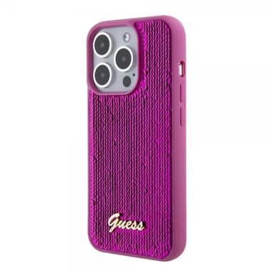 Guess iPhone 15 Pro Max Deksel Sequin Fuschia