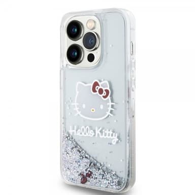 Hello Kitty iPhone 15 Pro Deksel Liquid Glitter Translucent
