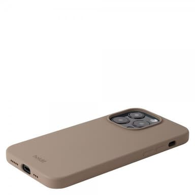 Holdit Silicone iPhone 15 Pro deksel (mochabrun)