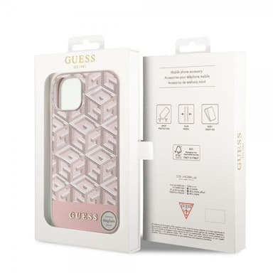 Guess iPhone 15 Deksel G Cube MagSafe Rosa