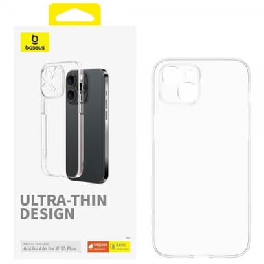 Baseus iPhone 15 Plus Deksel Lucent Series Transparent Klar