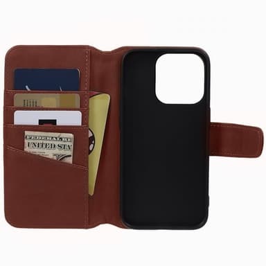 Nordic Covers iPhone 15 Pro Max Etui Essential Leather Maple Brown