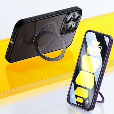 Baseus iPhone 15 Pro Max Deksel Smart Ring Series MagSafe Svart