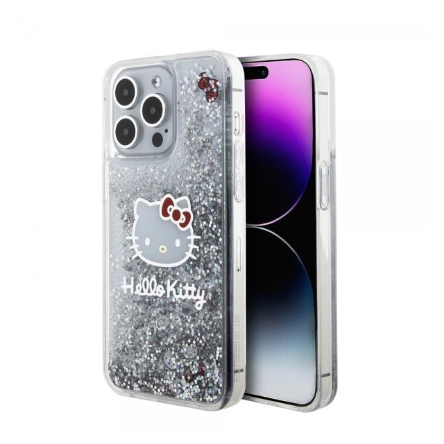 Hello Kitty iPhone 15 Pro Max Deksel Liquid Glitter Translucent
