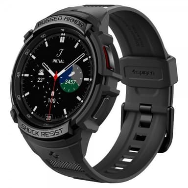 Spigen Samsung Galaxy Watch 6 Classic 43mm Deksel Armbånd Rugged Armor Pro Svart