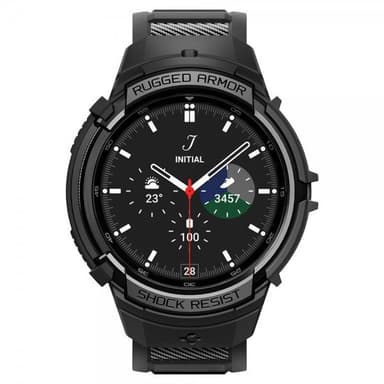Spigen Samsung Galaxy Watch 6 Classic 43mm Deksel Armbånd Rugged Armor Pro Svart
