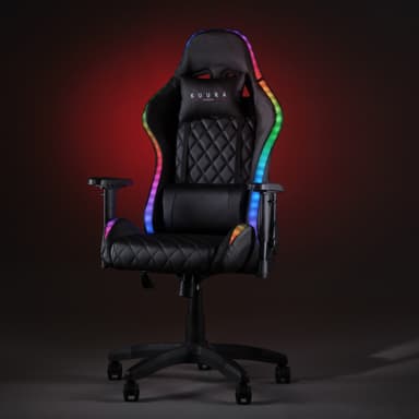 Kuura Gaming Gamingstol med RGB, svart