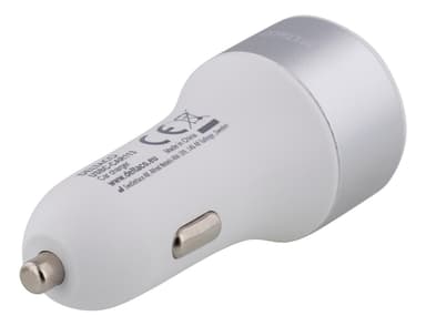 DELTACO billader, USB-C, 36W, USB-C PD, QC 3.0, 12-18V DC, hvit