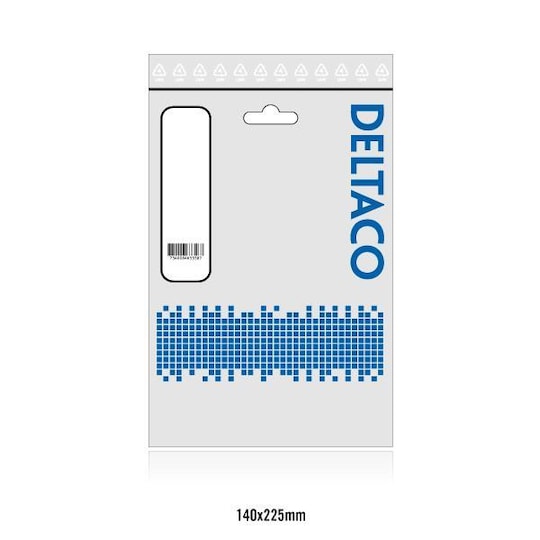 DELTACO USB 2.0 typ A till Micro-B USB, 5-pin, vit, 2m