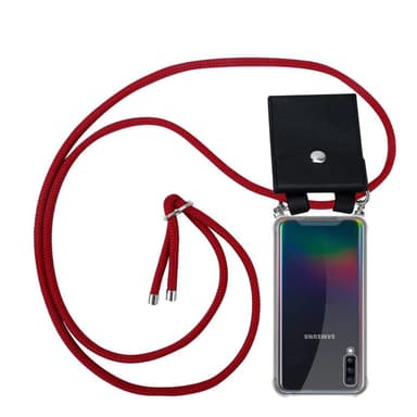 Samsung Galaxy A70 / A70s Deksel med Halskjede (rød)