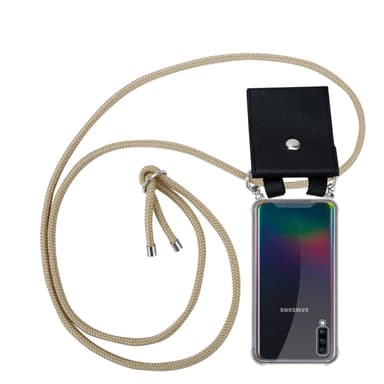 Samsung Galaxy A70 / A70s Deksel med Halskjede (brun)