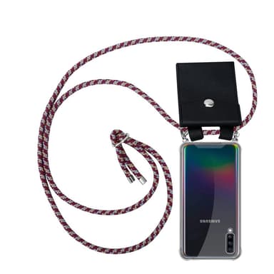 Samsung Galaxy A70 / A70s Deksel med Halskjede (rød)
