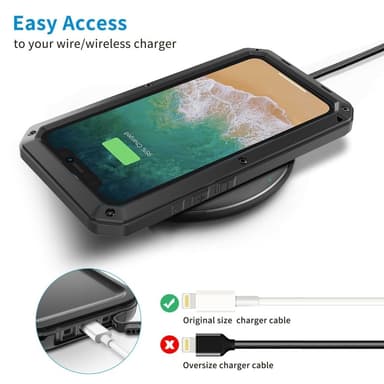 iPhone 15 Pro Heavy Duty Robust Hybrid-deksel+Herdet Glass