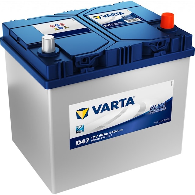 VARTA Blue Dynamic Batteri 12V 60AH 540CCA (232x173x200/225mm) +høyre D47