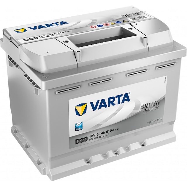 VARTA Silver Dynamic Batteri 12V 63AH 610CCA (242x175x190/190mm) +venstre D39