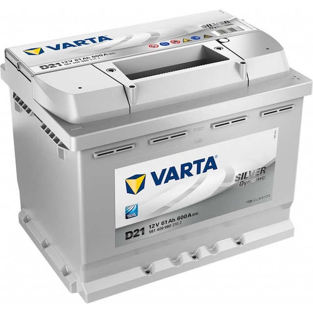 VARTA Silver Dynamic Batteri 12V 61AH 600CCA (242x175x175/175mm) +høyre D21