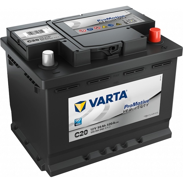 VARTA Promotive HD Batteri 12V 55AH 420CCA (242x175x190/190mm) +høyre C20