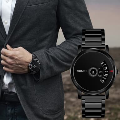 vanntett kvarts metall armbåndsur armbåndsur - svart