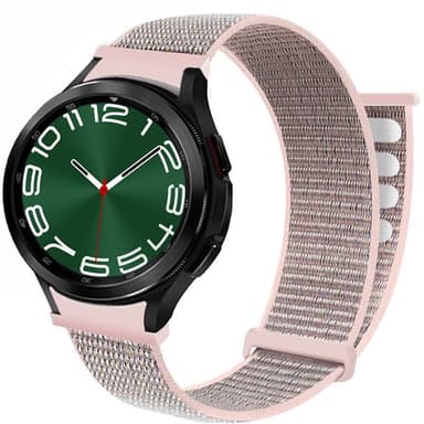 Nylon armbånd No-Gap Samsung Galaxy Watch 6 Classic (43mm) - Pink San