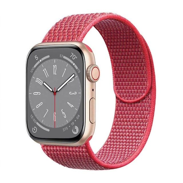 Nylon klokkerem Apple Watch 9 (45mm) - Hibiskus