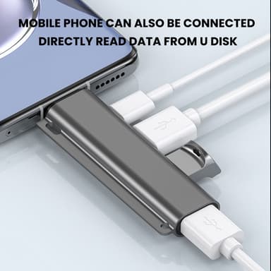 NÖRDIC 4-porters USB-C Hub 2xUSB-A 2.0, 1xUSB-A 3.1, 1xUSB-C 3.1