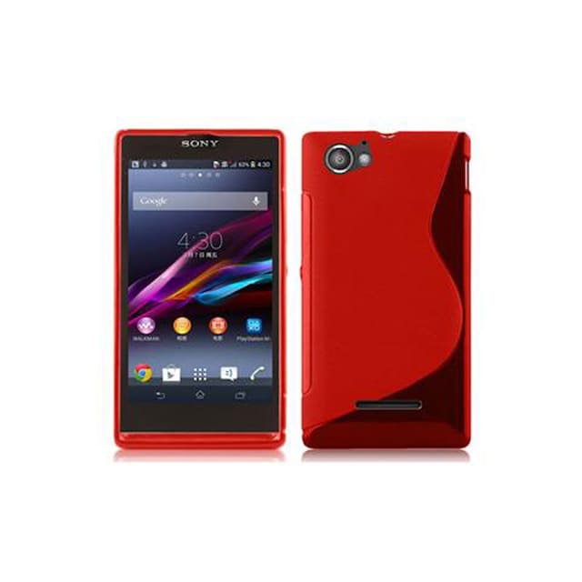 Sony Xperia M silikondeksel case (rød)