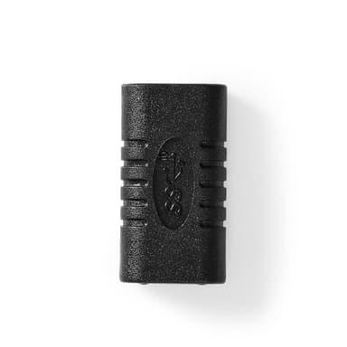 Nedis USB-C™ Adapter | USB 3.2 Gen 2 | USB-C™ Hunn | USB-C™ Hunn | 4K@60Hz | 10 Gbps | Rund | Nikkel belagt | Sort | Konvolutt