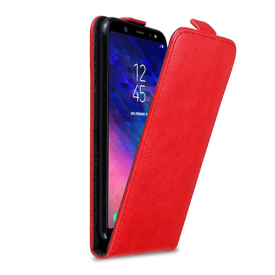 Samsung Galaxy A6 PLUS 2018 deksel flip cover (rød)