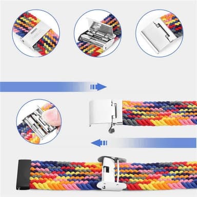 Flettet elastisk armbånd Samsung Galaxy Watch 6 (44mm) - svart