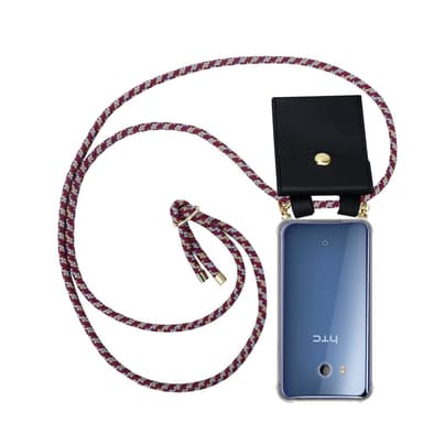 HTC OCEAN / U11 Deksel med Halskjede (rød)