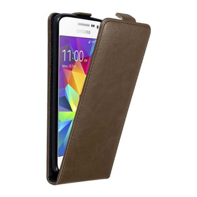 Samsung Galaxy GRAND PRIME deksel flip cover (brun)