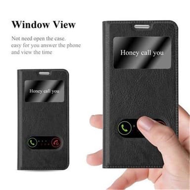 Samsung Galaxy ALPHA lommebokdeksel cover (svart)