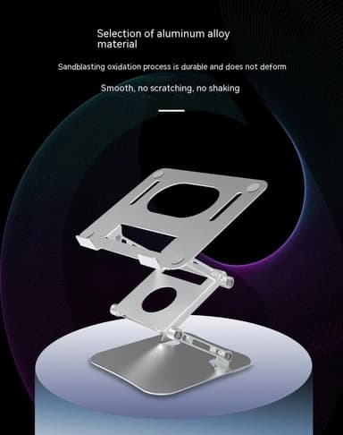 NÖRDIC justerbart trelags aluminiumsstativ for bærbar PC for datamaskiner opptil 17""