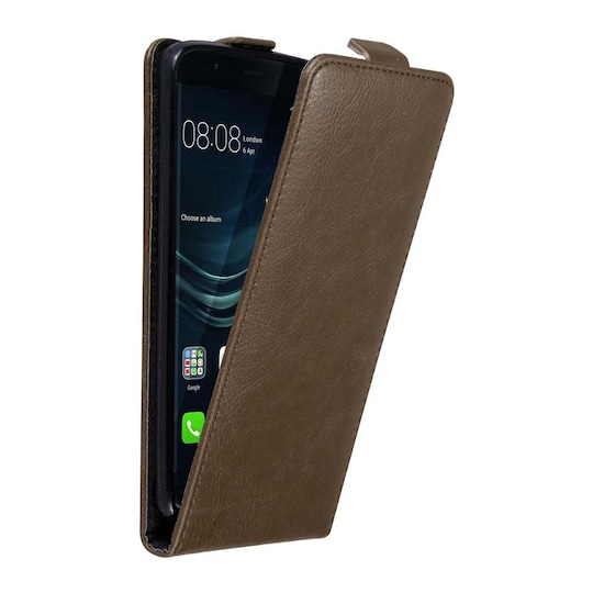 Huawei P9 deksel flip cover (brun)