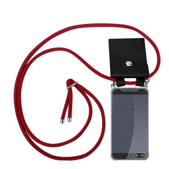 iPhone 5 / 5S / SE 2016 Deksel med Halskjede (rød)