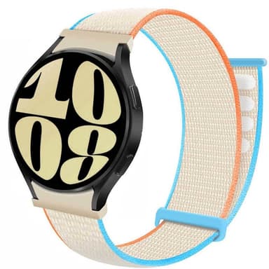 Nylon armbånd No-Gap Samsung Galaxy Watch 6 (44mm) - Cream