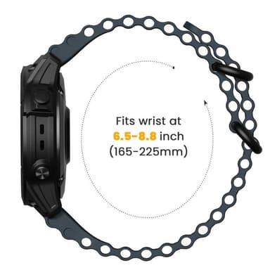 Ocean klokkereim Garmin Quatix 3 - Midnightblue